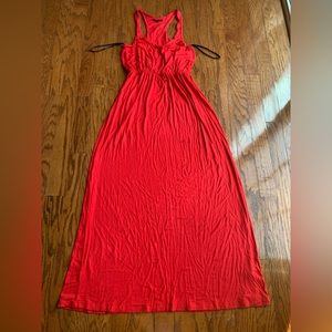 Papaya Sleeveless Red Maxi Dress Size L